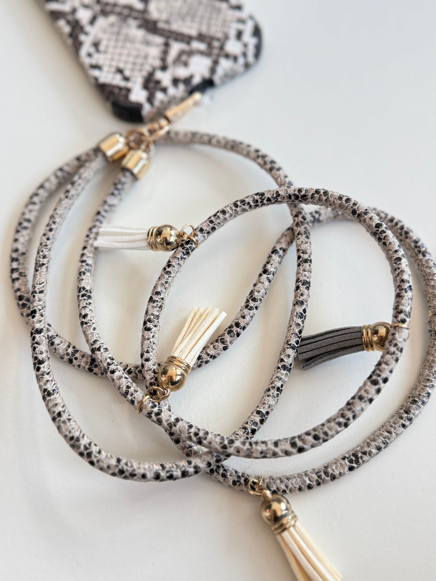 Faux leather Animal Print Crossbody Phone Lanyard