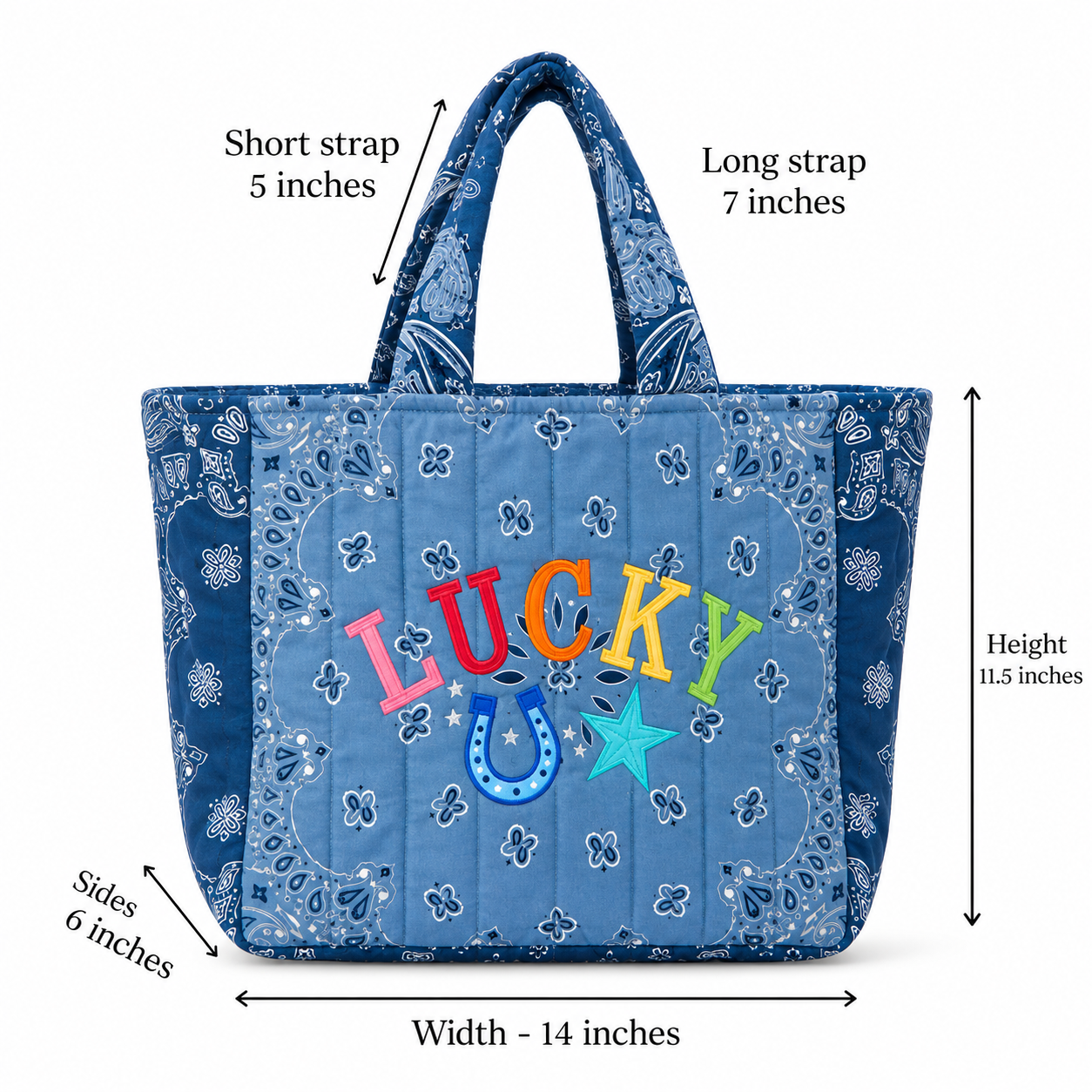 Blue Bandana Bag