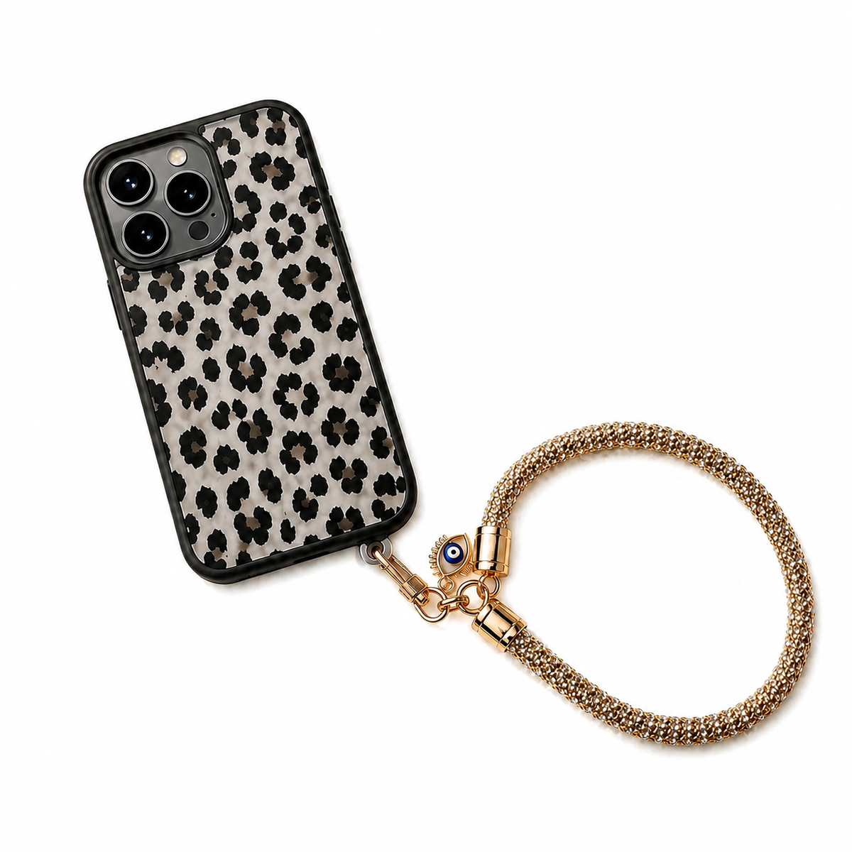 Gold Crystal Wristlet