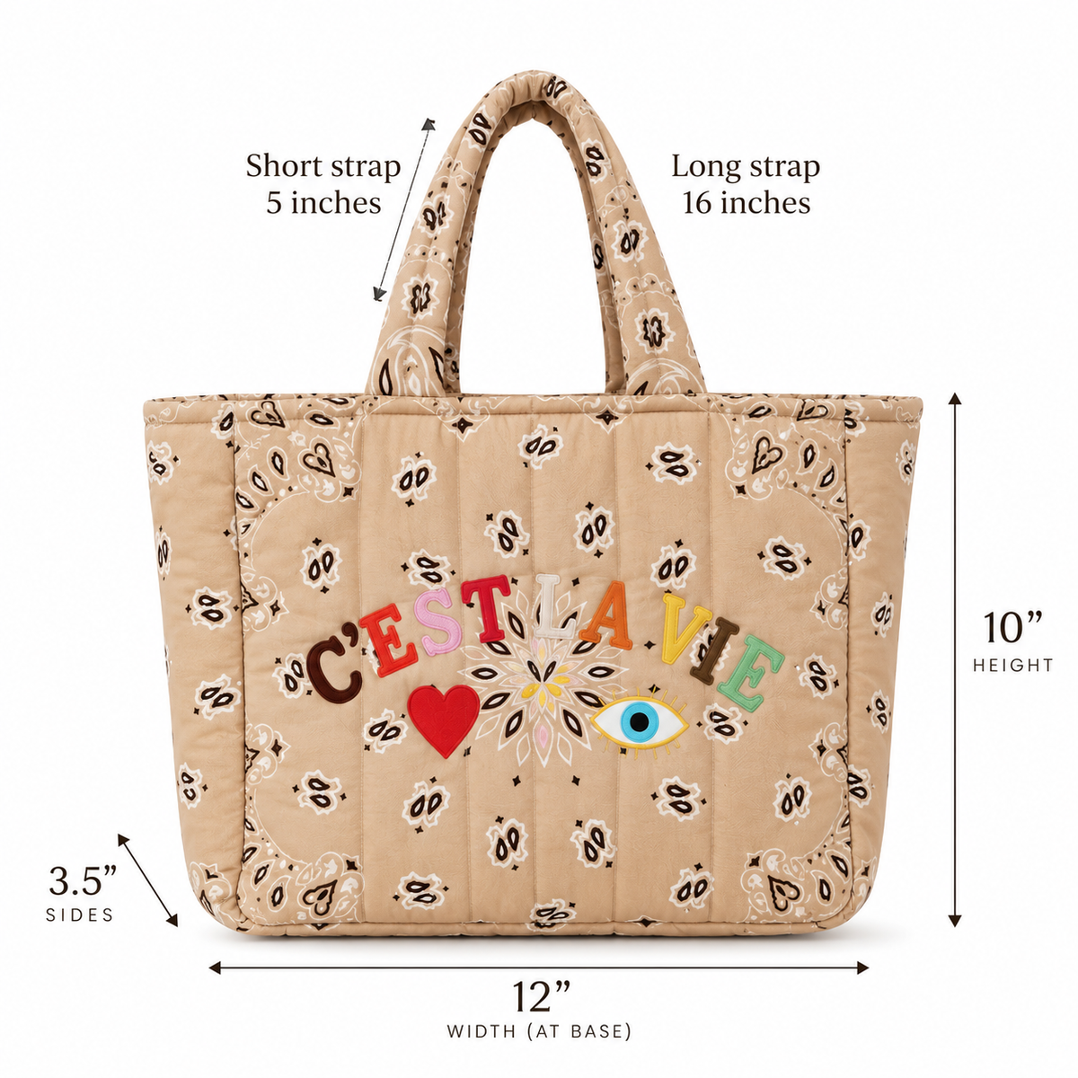 Beige Bandana Tote