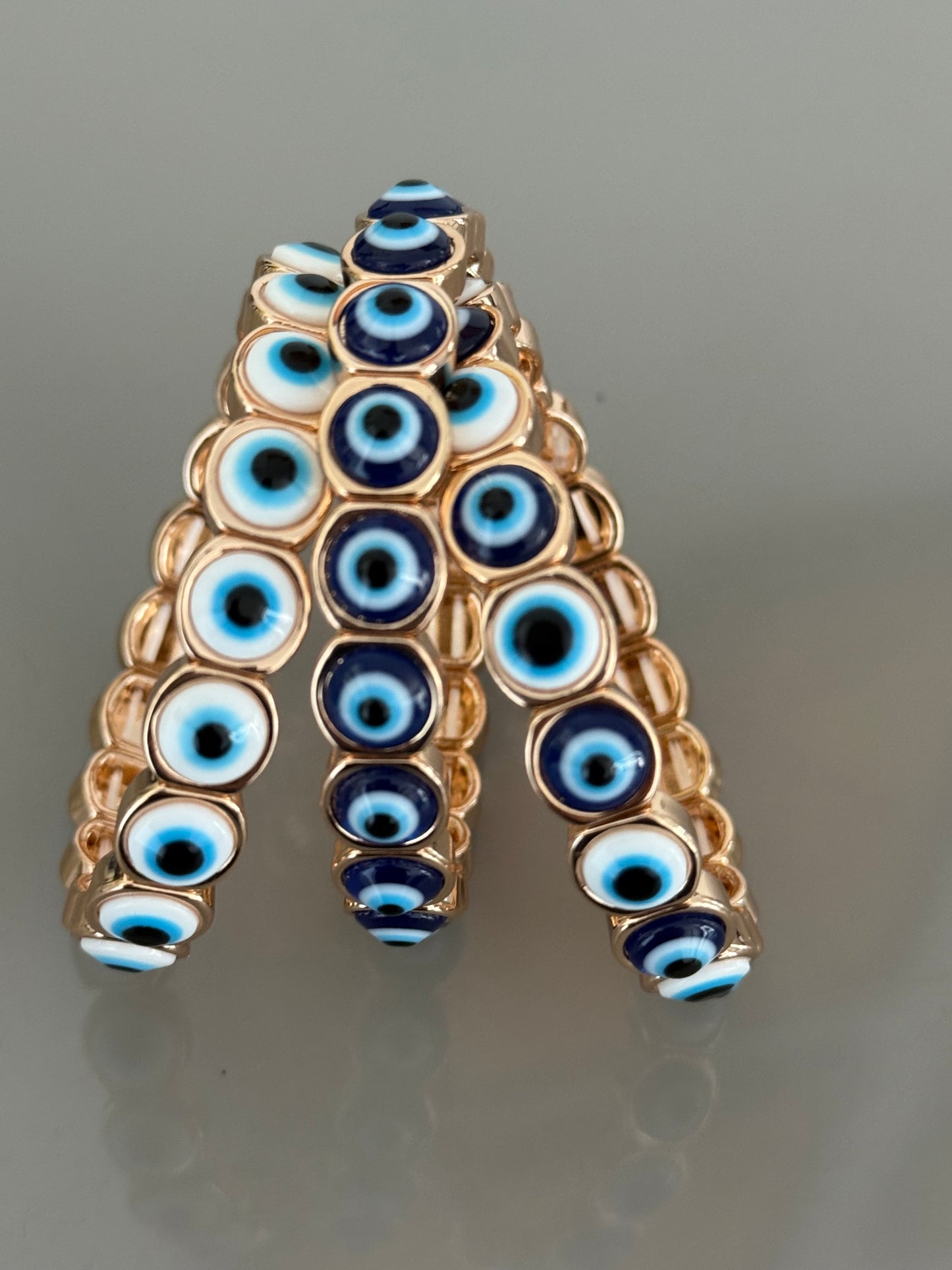 Brass Enamel Evil Eye Bracelets
