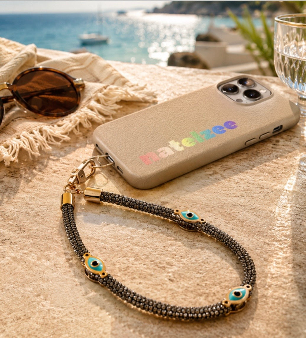 Gunmetal Evil Eye Wristlet