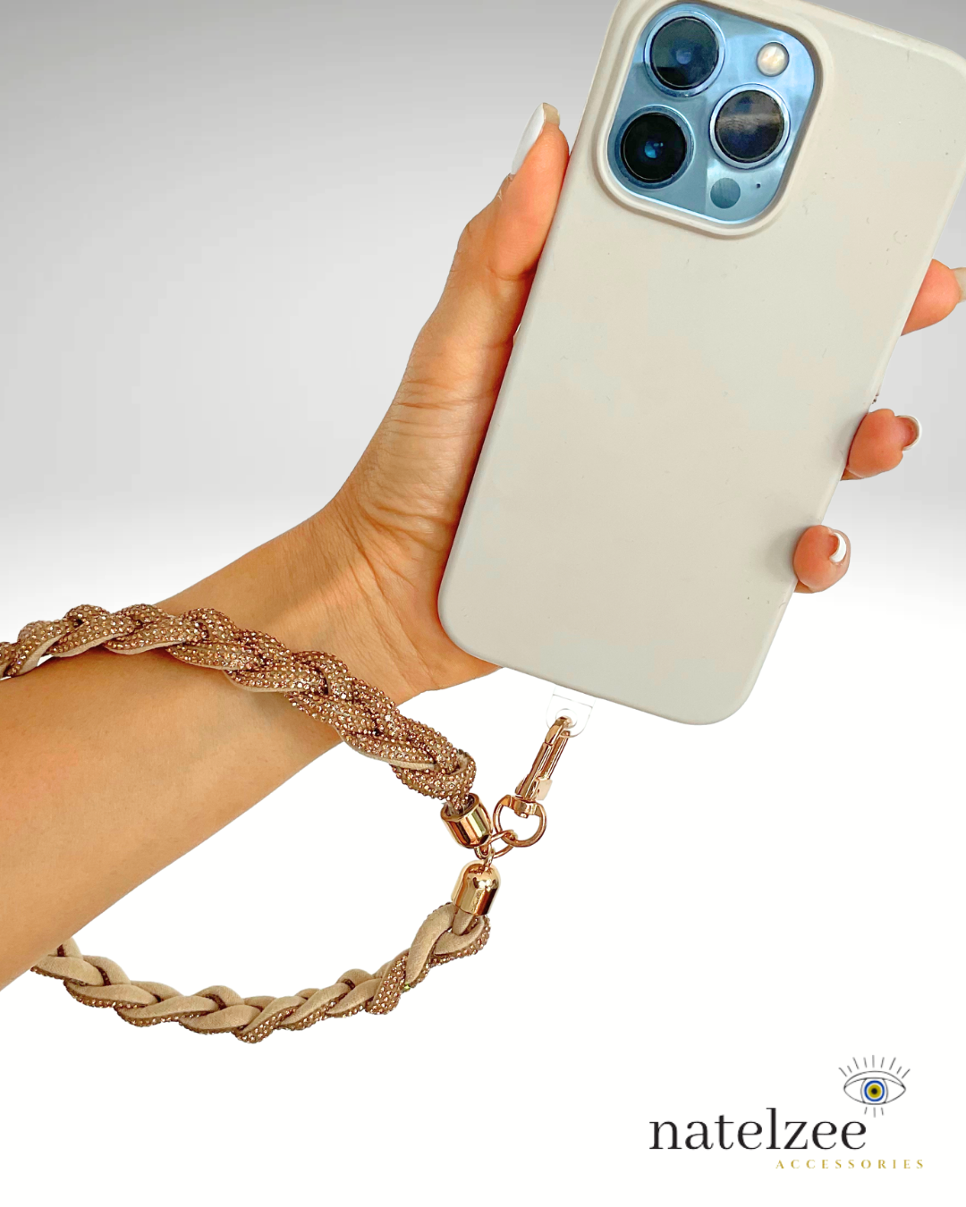 Crystal braided wristlet - Gold