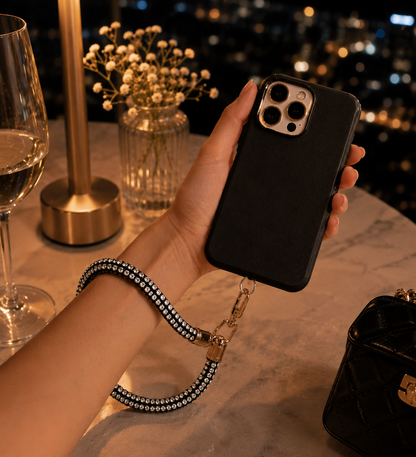Black Crystal Wristlet