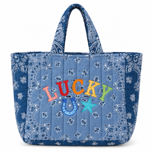 Blue Bandana Bag