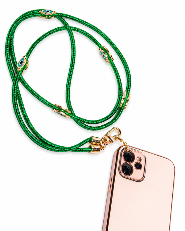 Green Metallic Lanyard