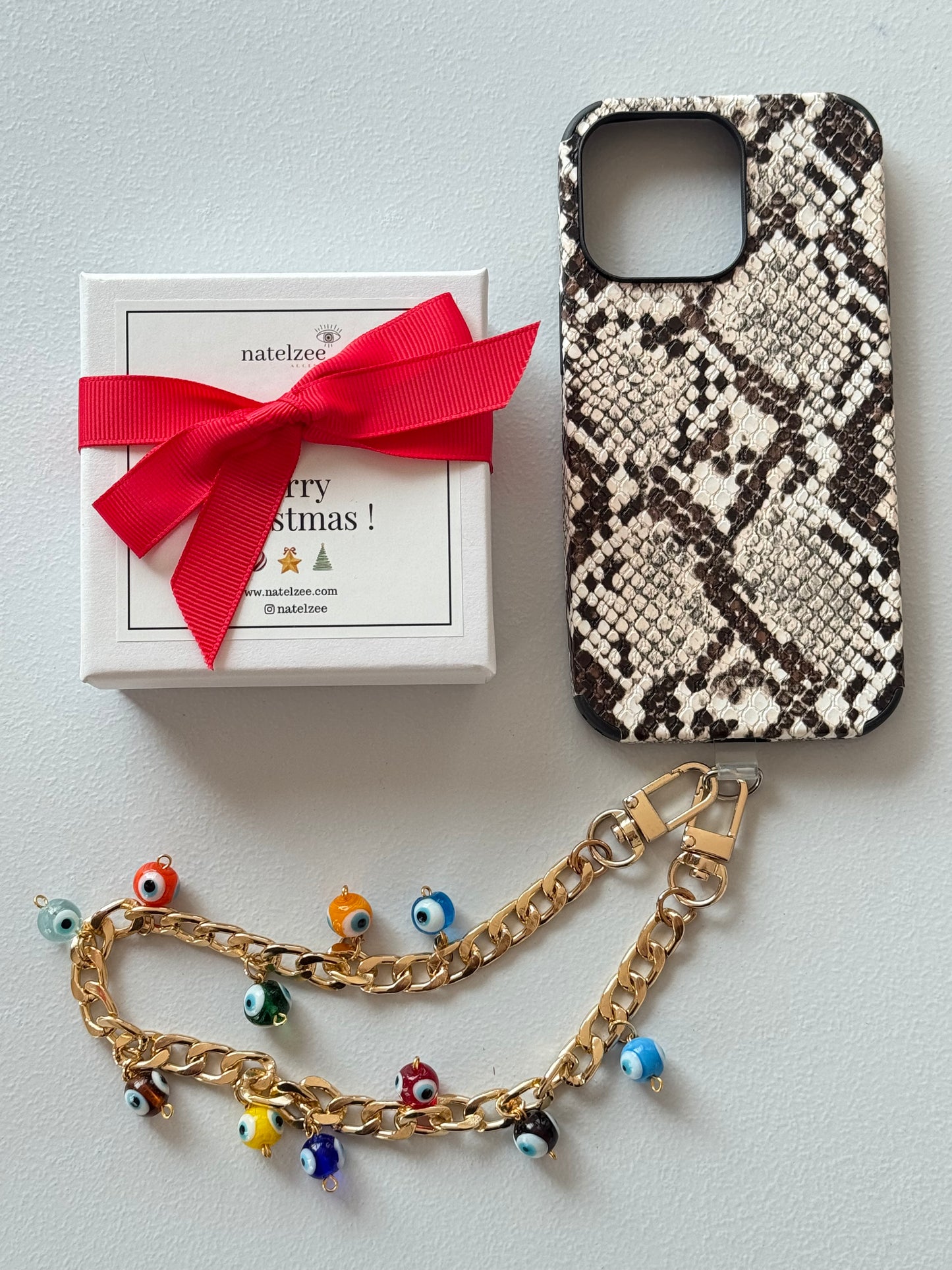 Gold and multi evil eye bauble wristlet