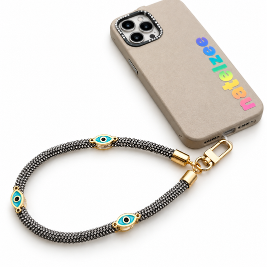 Gunmetal Evil Eye Wristlet