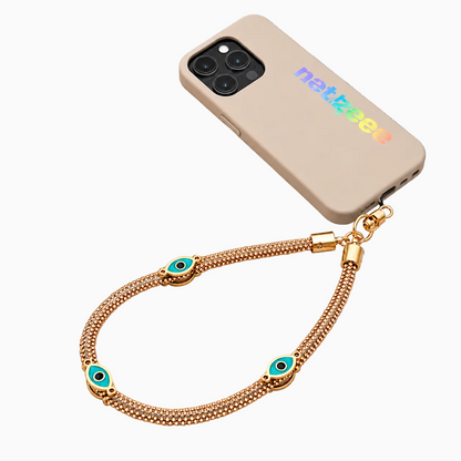 Champagne Evil Eye Wristlet