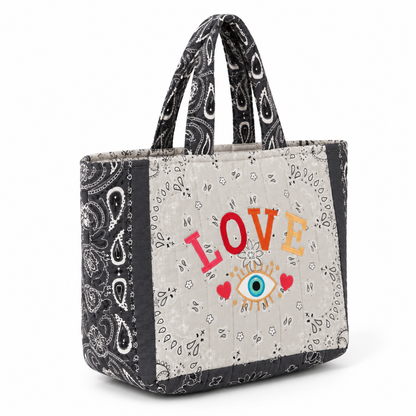 Grey Bandana Tote