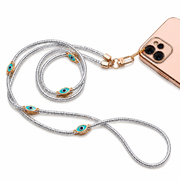 Silver Metallic Lanyard