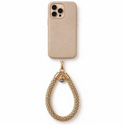 Gold Crystal Wristlet