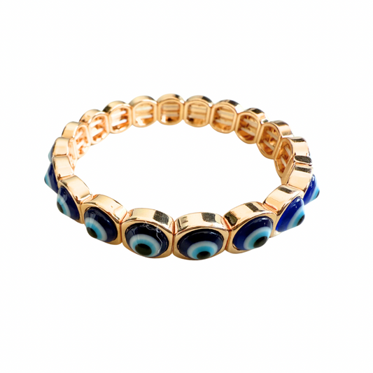 Brass Enamel Evil Eye Bracelets