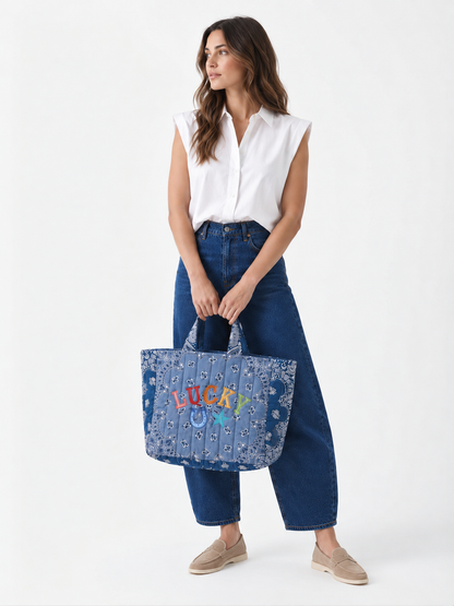 Blue Bandana Bag