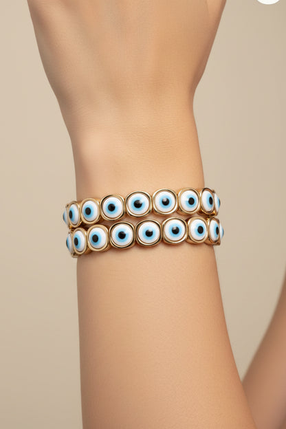 Evil Eye Bracelet White