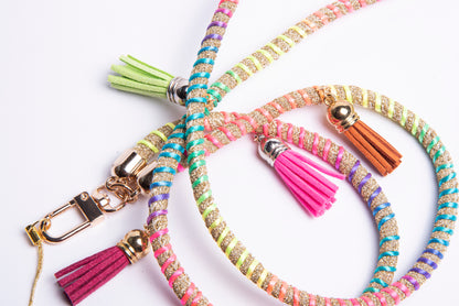 Foam Wrapped Crossbody Phone Lanyard - Gold and Neon