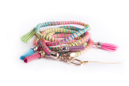 Foam Wrapped Crossbody Phone Lanyard - Gold and Neon