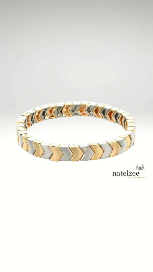 Brass Enamel Bracelets - Gold & Silver