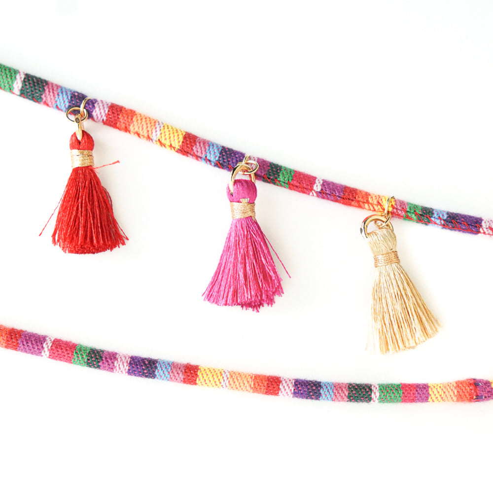 Organic Cotton Crossbody Phone Lanyard - Rainbow