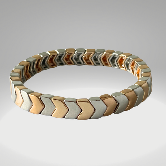 Brass Enamel Bracelets - Gold & Silver