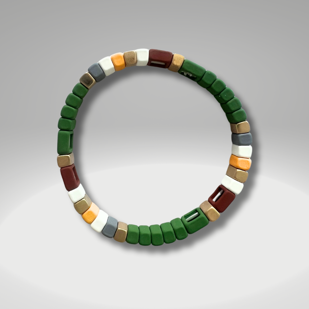 Brass Enamel Bracelets - Green